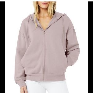 ALO Yoga Hype Full Zip Hoodie in Lavender Dusk
